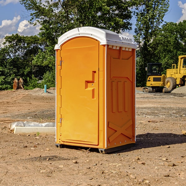 can i customize the exterior of the porta potties with my event logo or branding in Gould OK